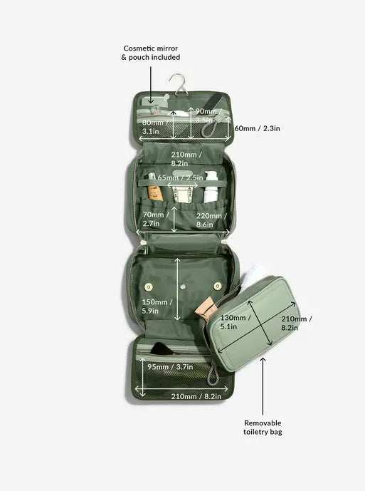 Stackers hangende Toilettas van Gerecycled Nylon Groen