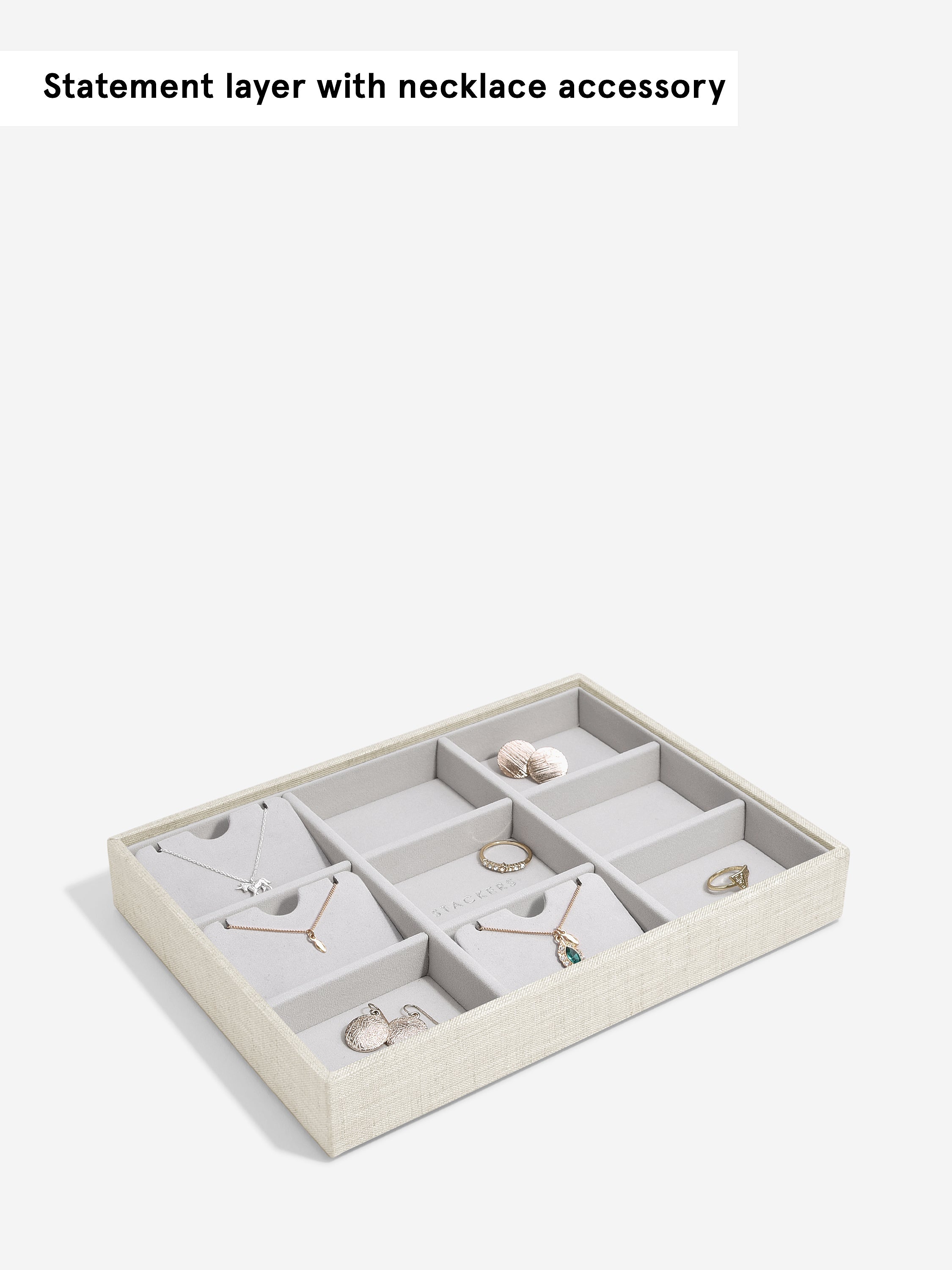 Stackers Compartiment standard pour boîte à bijoux classique avoine et lin