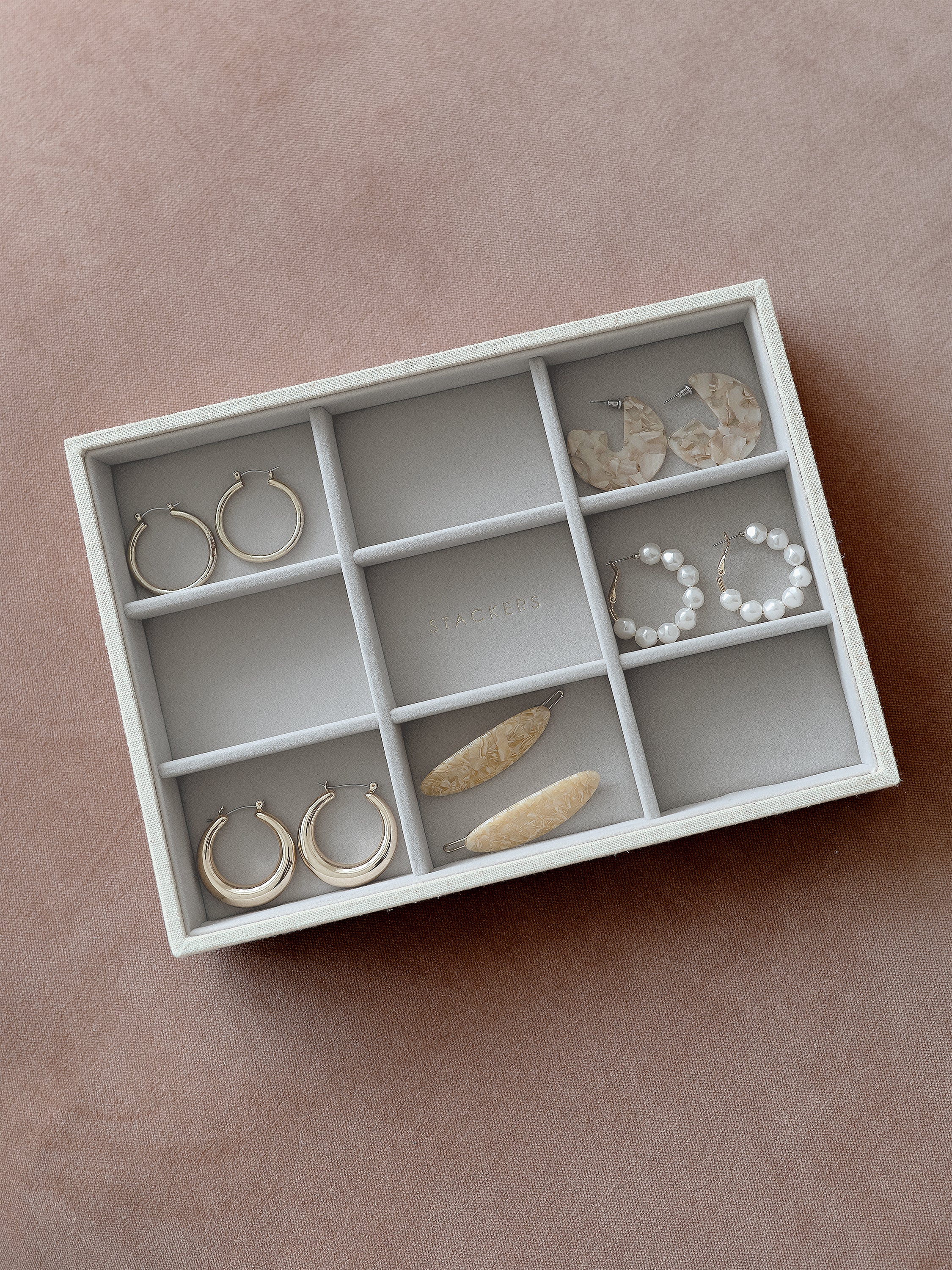 Stackers Compartiment standard pour boîte à bijoux classique avoine et lin