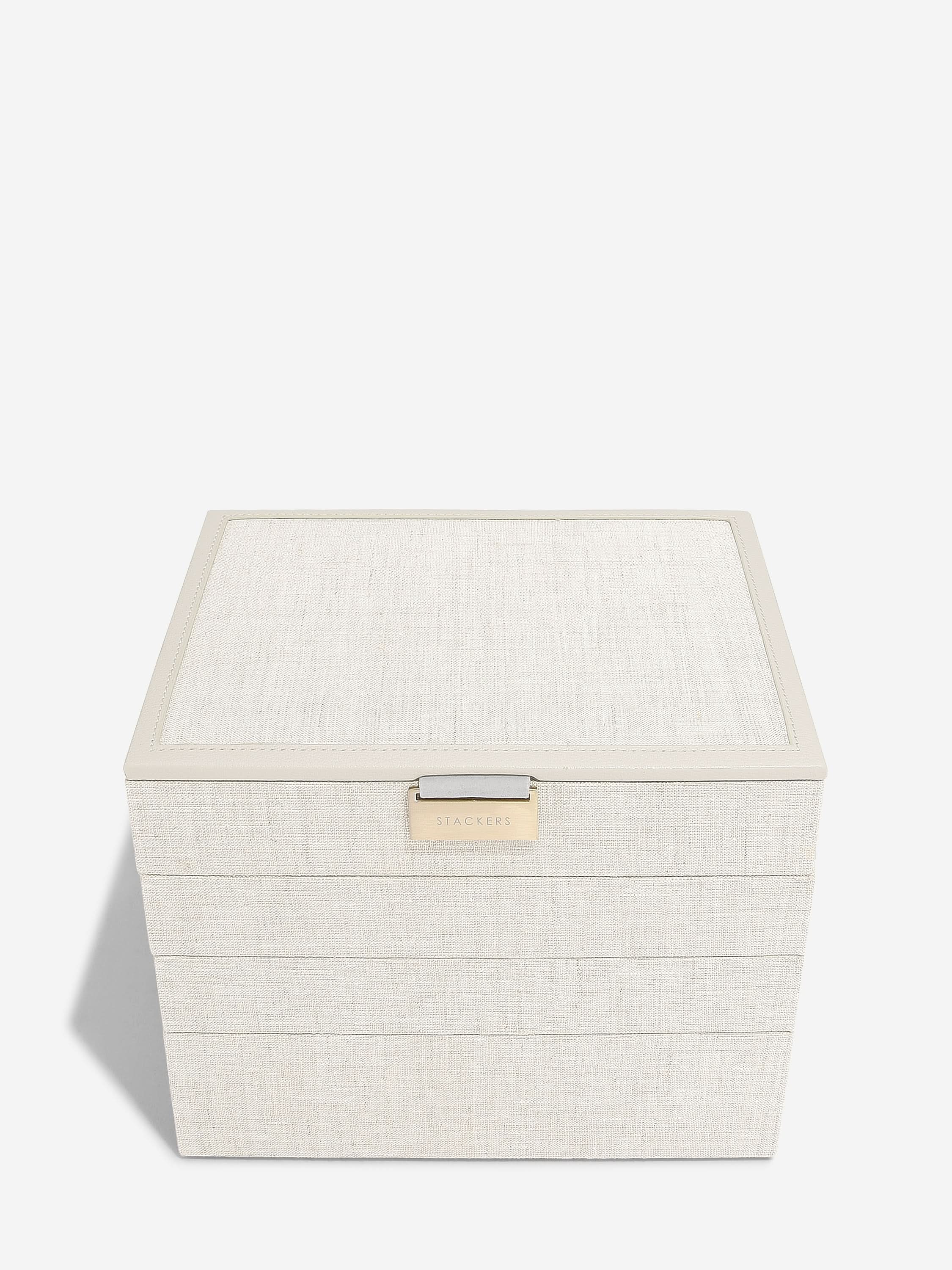 Stackers Klassieke Juwelendoos Set van 4 Havermout & Linnen - Mystackers