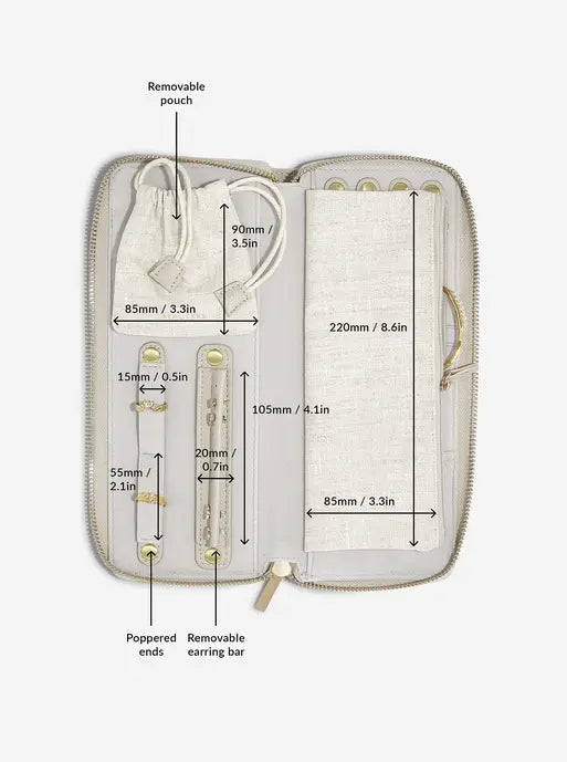 Stackers Jewellery Roll Havermout & Linnen