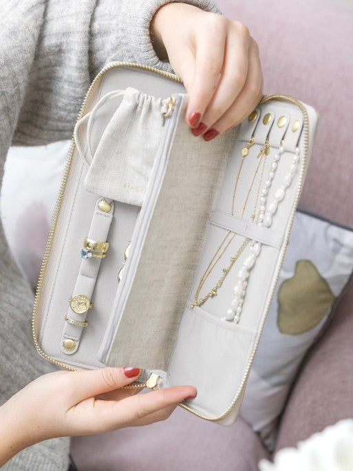 Stackers Jewellery Roll Havermout & Linnen
