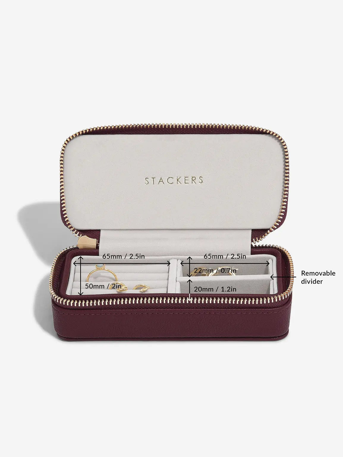 Stackers Medium Travel box Bordeaux