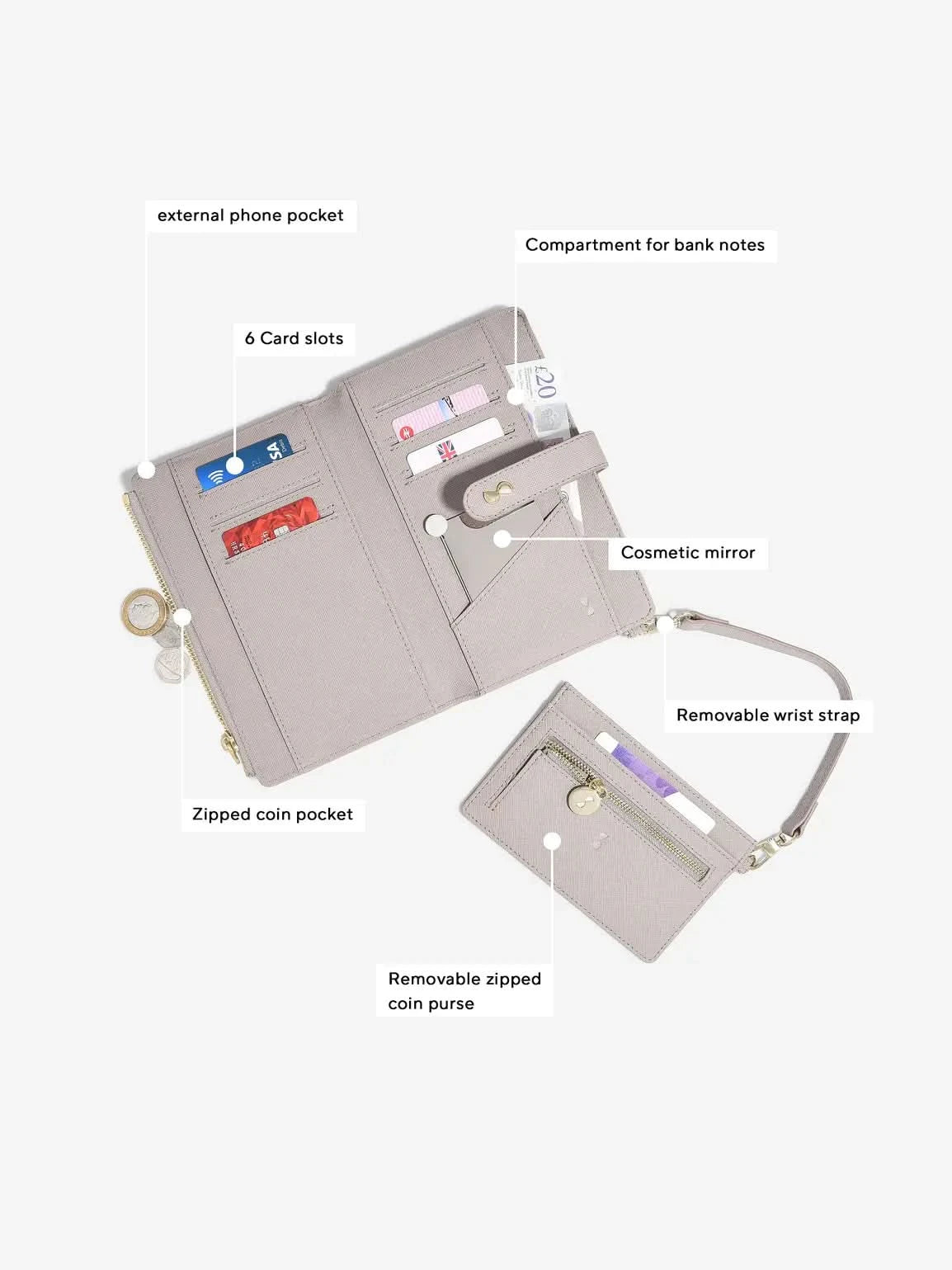 Stackers Grote Handtas Taupe - Mystackers