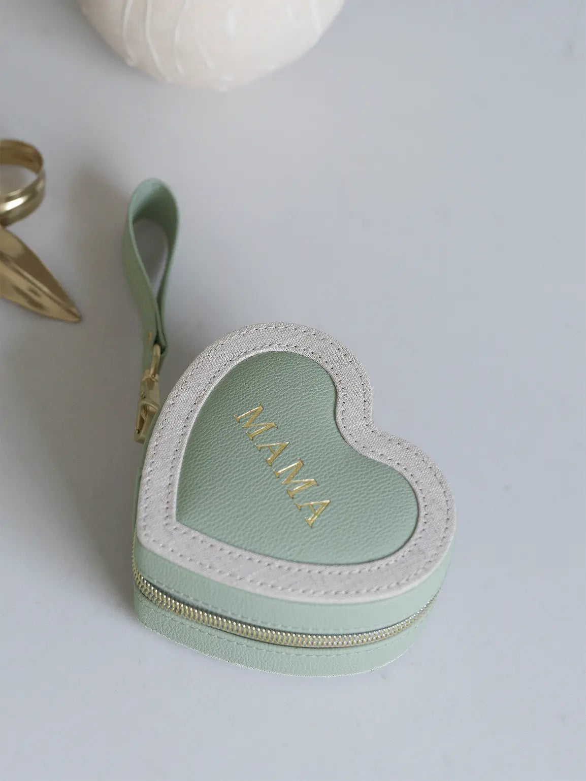 Stackers Mama Heart Travel Jewellery Box Groen
