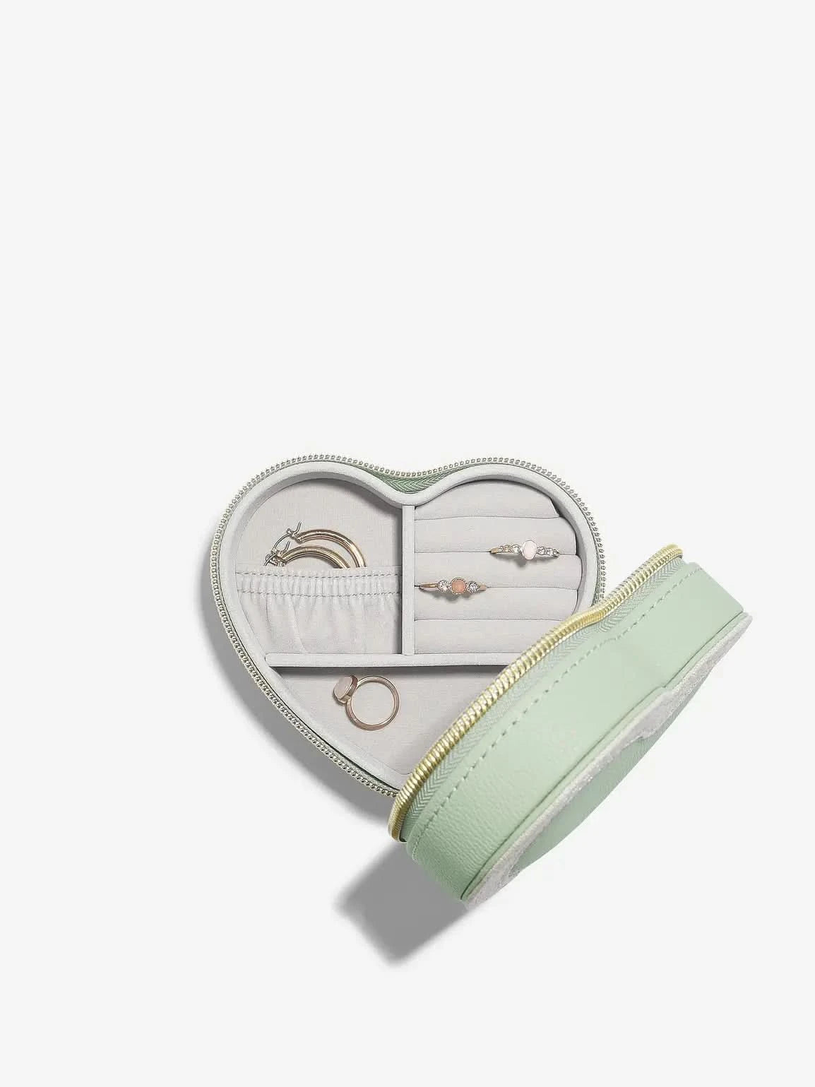 Stackers Boîte à bijoux de voyage coeur Mama Vert