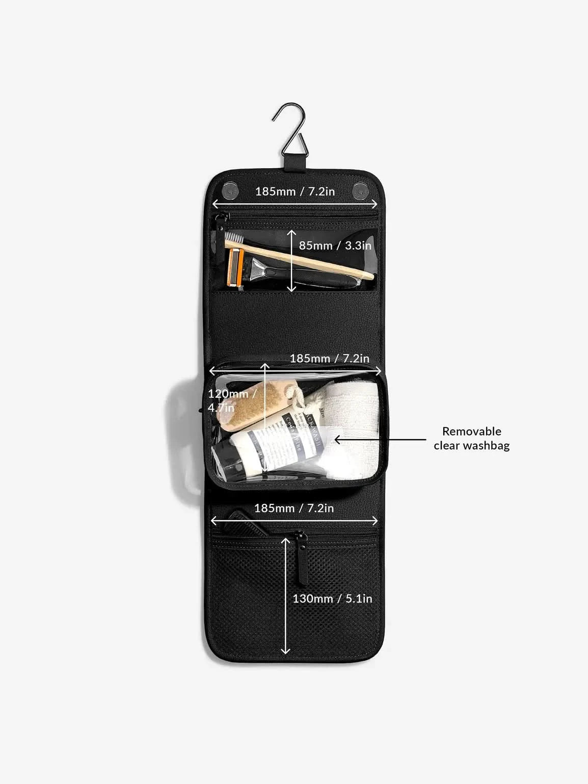 Stackers kleine hangende Toilettas Zwart - Mystackers