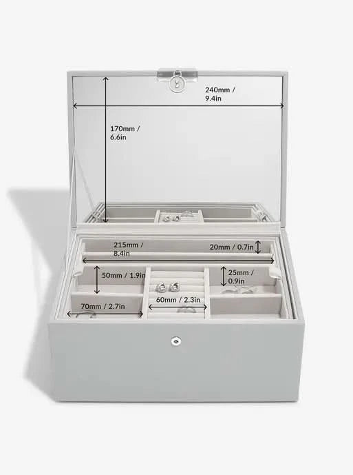 Stackers Luxe Klassieke Juwelendoos Grijs - Mystackers