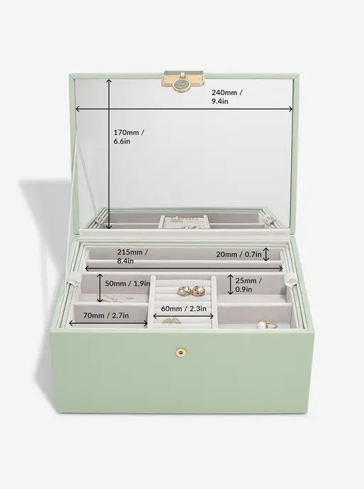Stackers Luxe Klassieke Juwelendoos Saliegroen