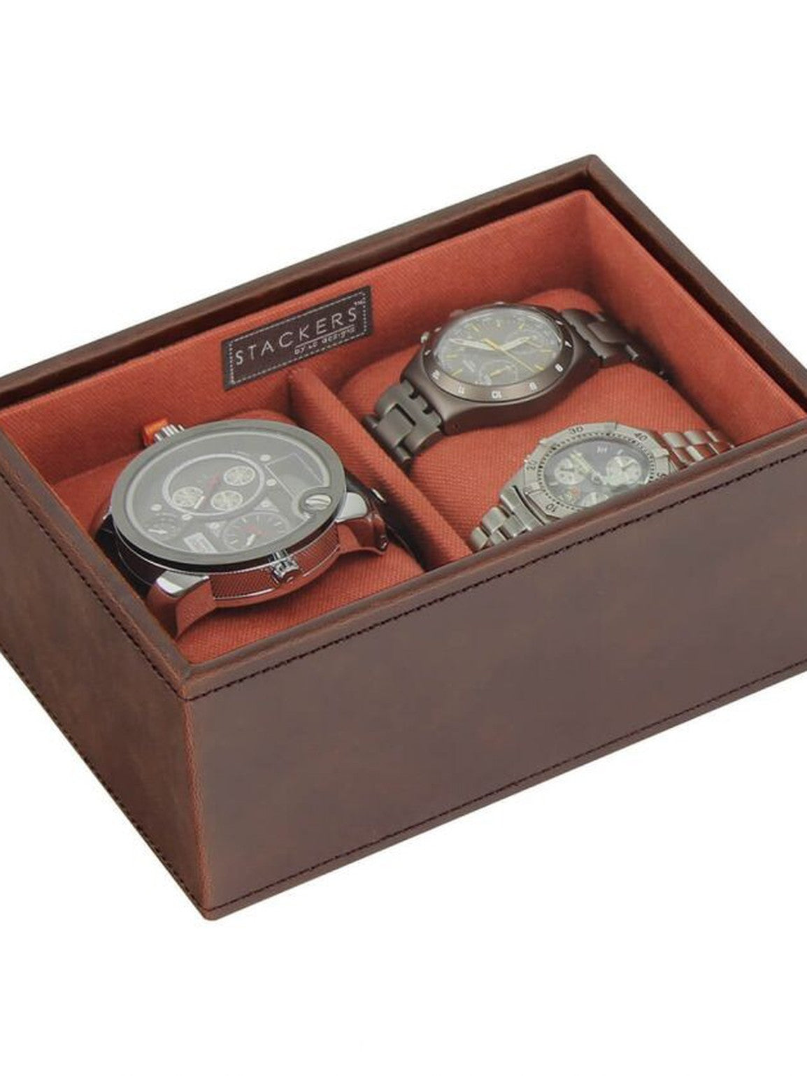 Stackers Mini Juwelendoos Set van 2 Bruin & Oranje
