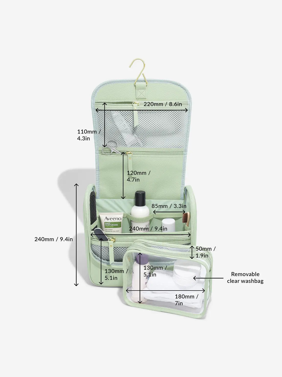 Stackers hangende Toilettas Saliegroen