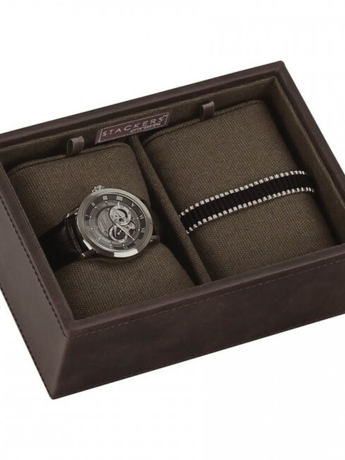 Stackers Mini Juwelendoos Set van 2 Bruin & Kaki
