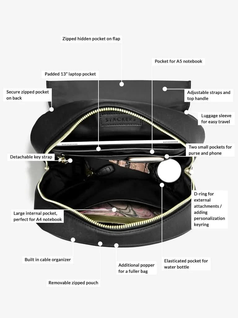 Stackers Rugzak Zwart - Mystackers