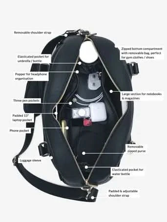 Stackers Handtas Marineblauw - Mystackers