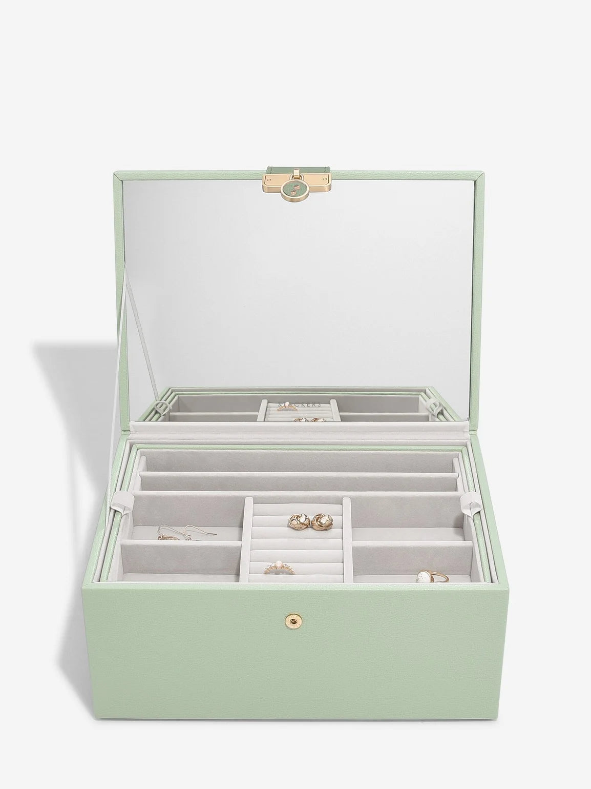 Stackers Luxe Klassieke Juwelendoos Saliegroen