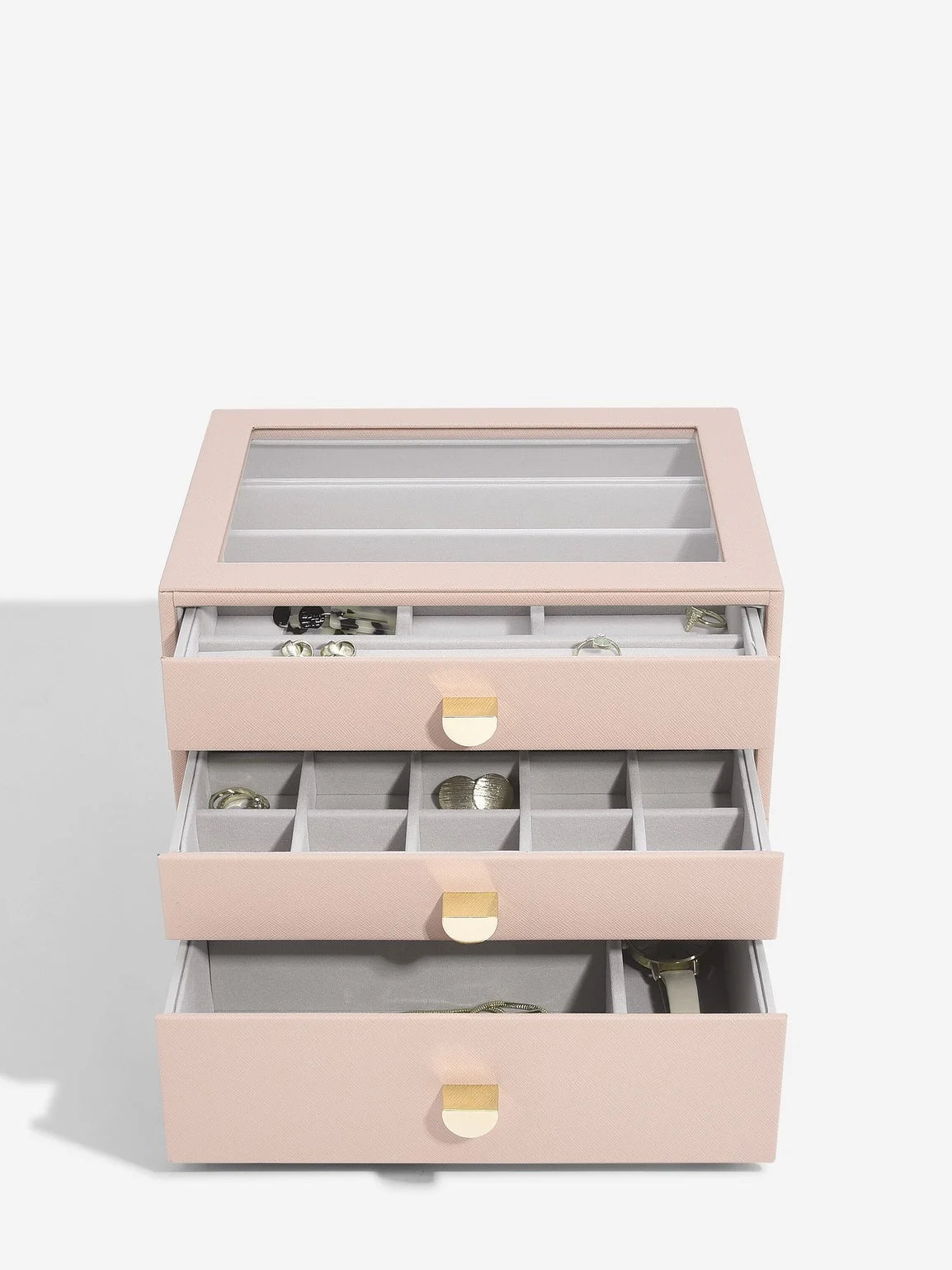 Stackers Klassieke Display Juwelendoos Set van 3 Roze