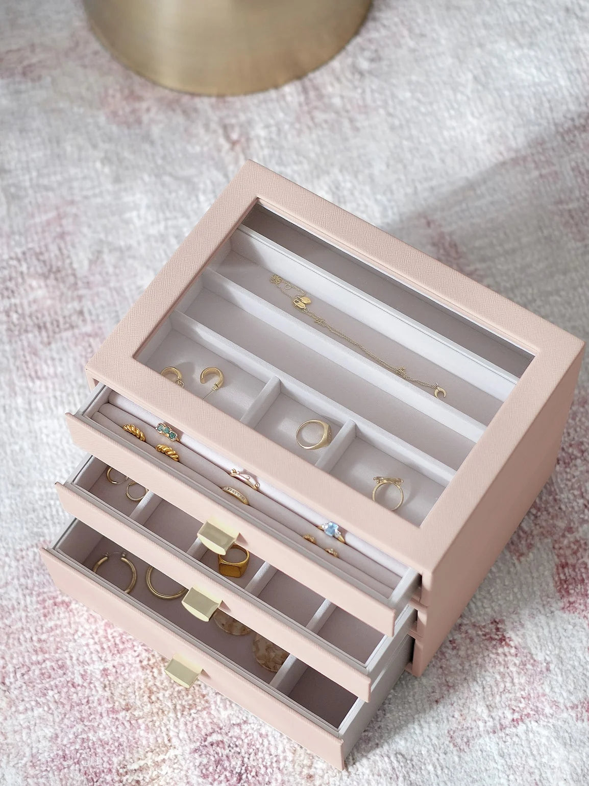 Stackers Klassieke Display Juwelendoos Set van 3 Roze