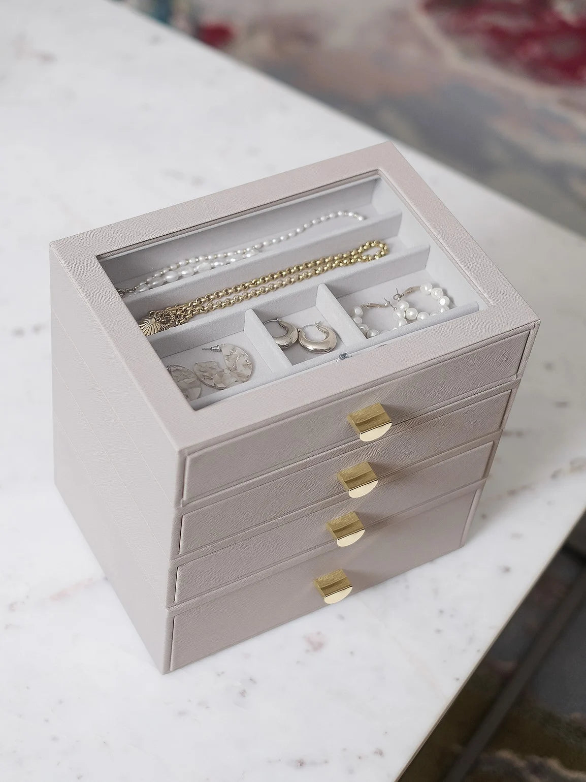 Stackers Klassieke Display Juwelendoos Set van 4 Taupe