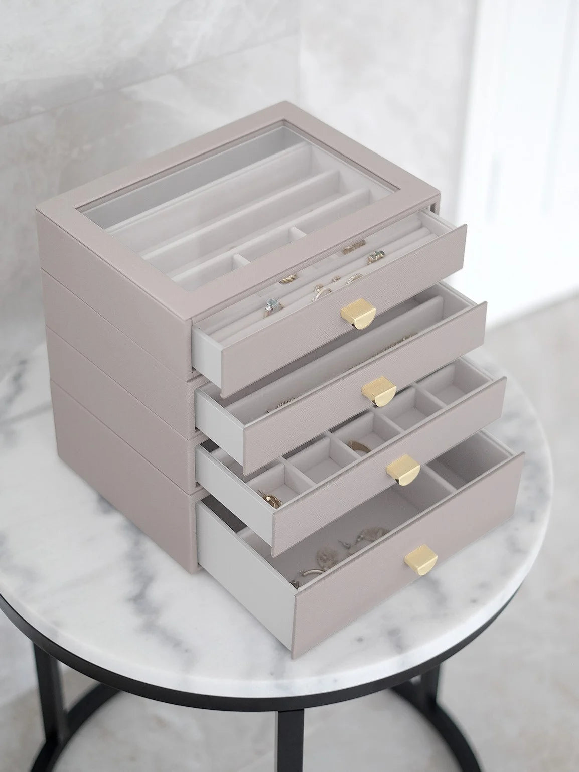Stackers Klassieke Display Juwelendoos Set van 4 Taupe
