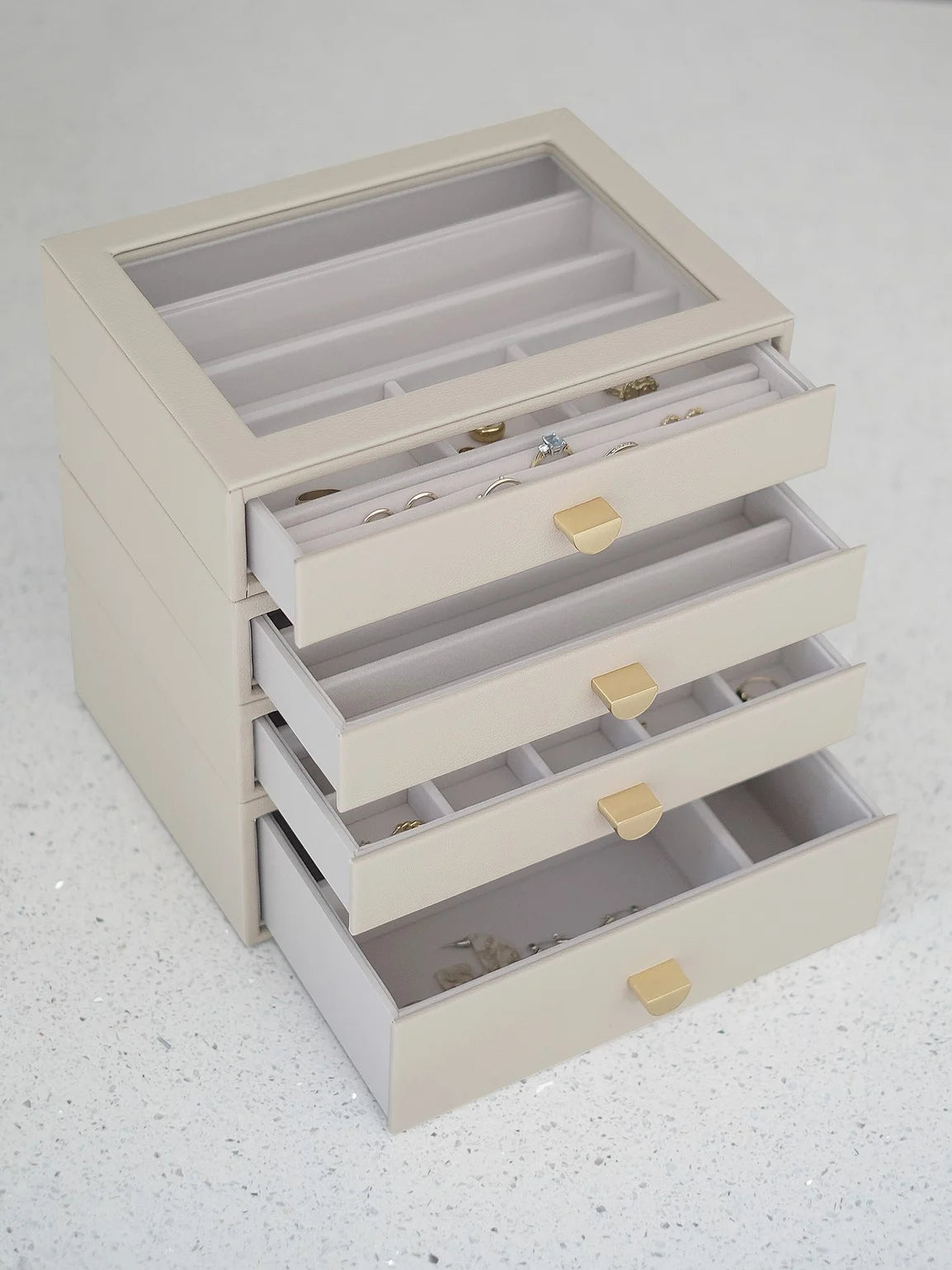 Stackers Klassieke Display Juwelendoos Set van 4 Havermout