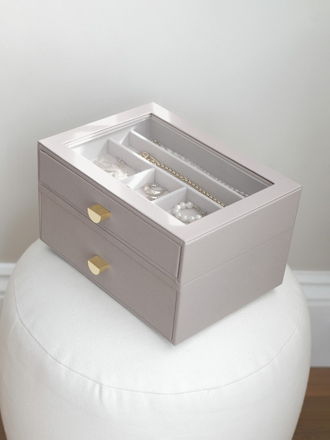 Stackers Klassieke Display Juwelendoos Set van 2 Taupe