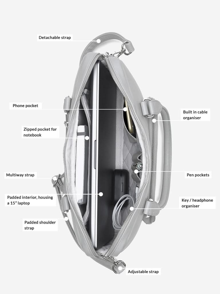 Stackers Laptoptas Grijs - Mystackers
