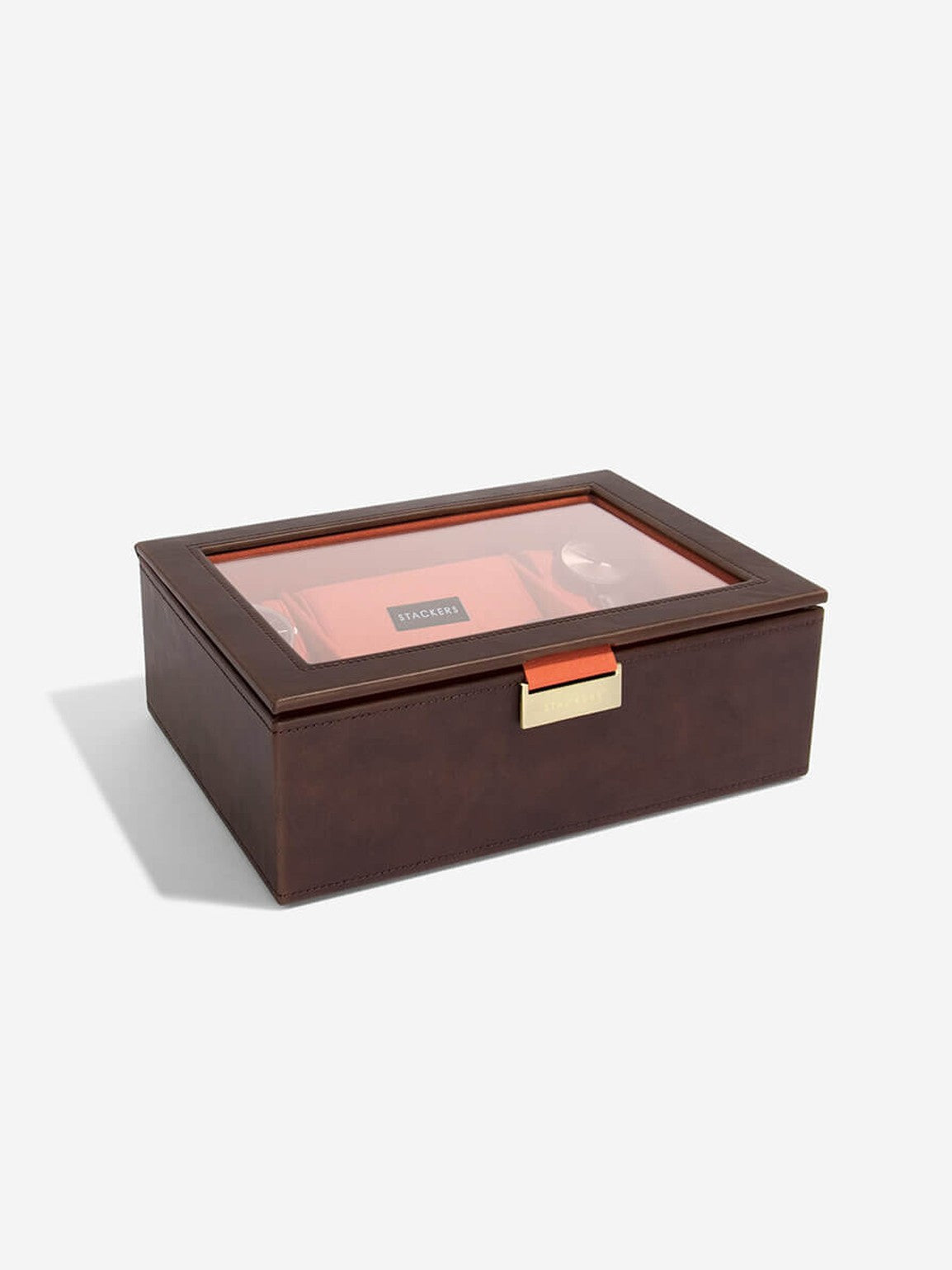 Stackers Deksel voor Achtdelige Horlogebox Bruin & Oranje