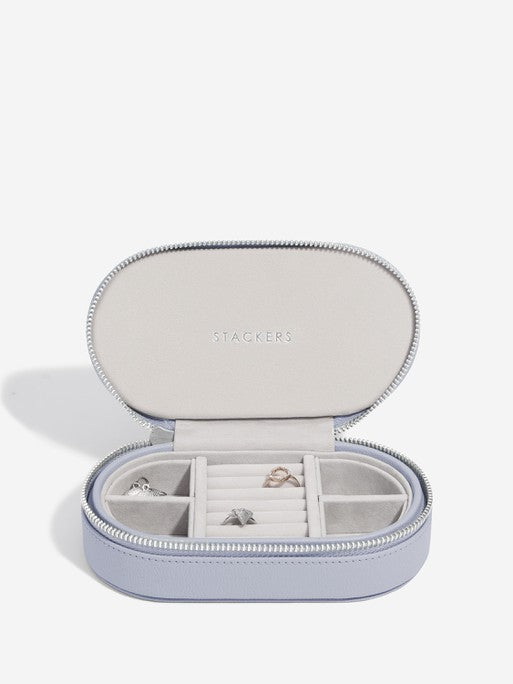 Stackers Ovale Travel Jewellery Box Lavendel
