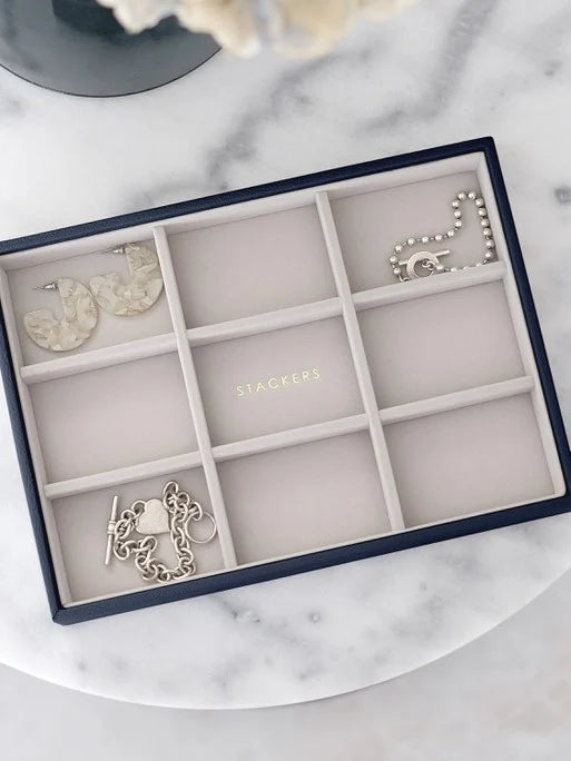 Stackers Standard Jewelry Layer for Classic Jewelry Box Navy Blue