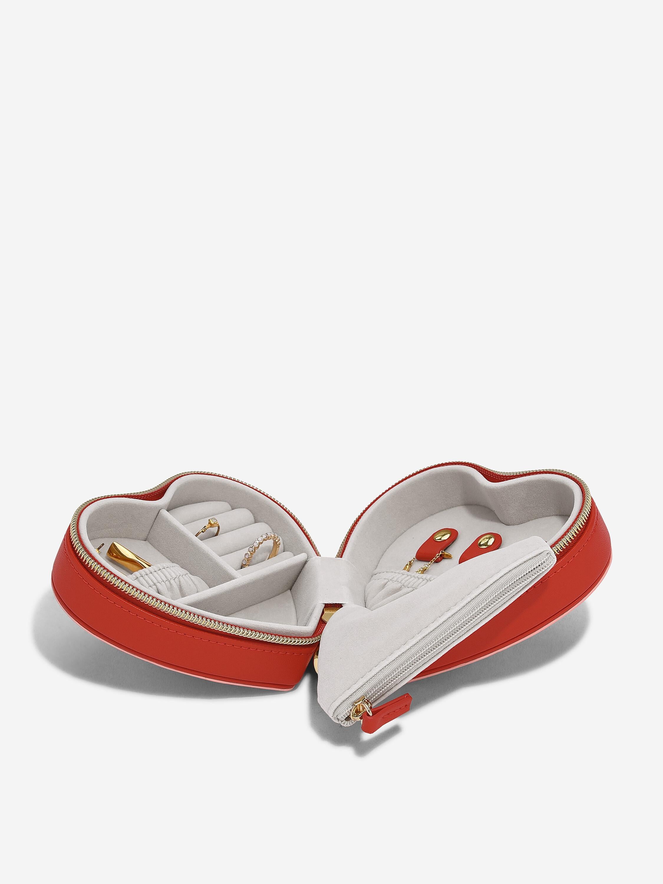 Stackers Heart Travel Jewellery Box Rood