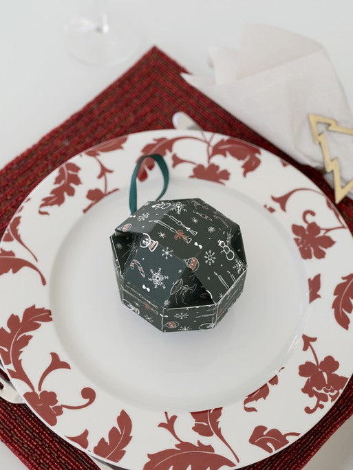 Stackers Juwelendoos Sleutelhanger in Decoratieve Kerstbal Taupe