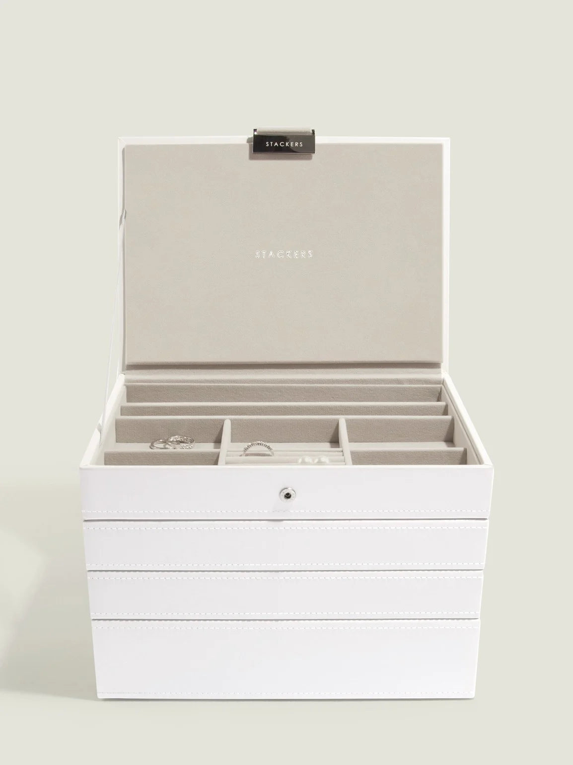 Stackers Classic Jewellery Box Set of 4 White
