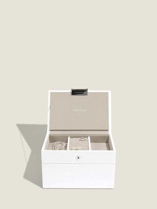 Stackers Mini Jewelry Box Set of 2 White