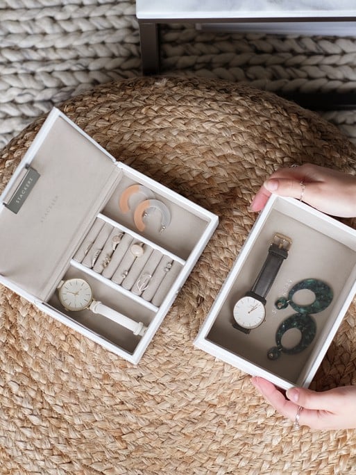 Stackers Mini Jewelry Box Set of 2 White