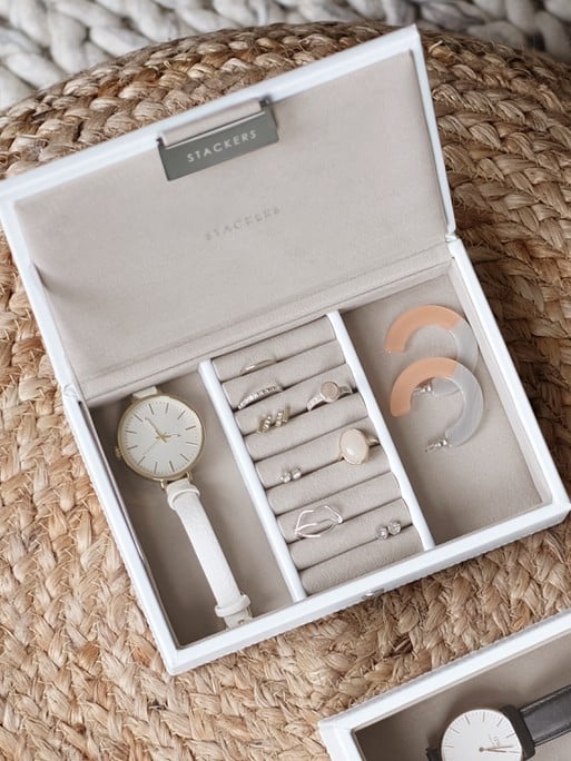 Stackers Lid for Mini Jewelry Box White