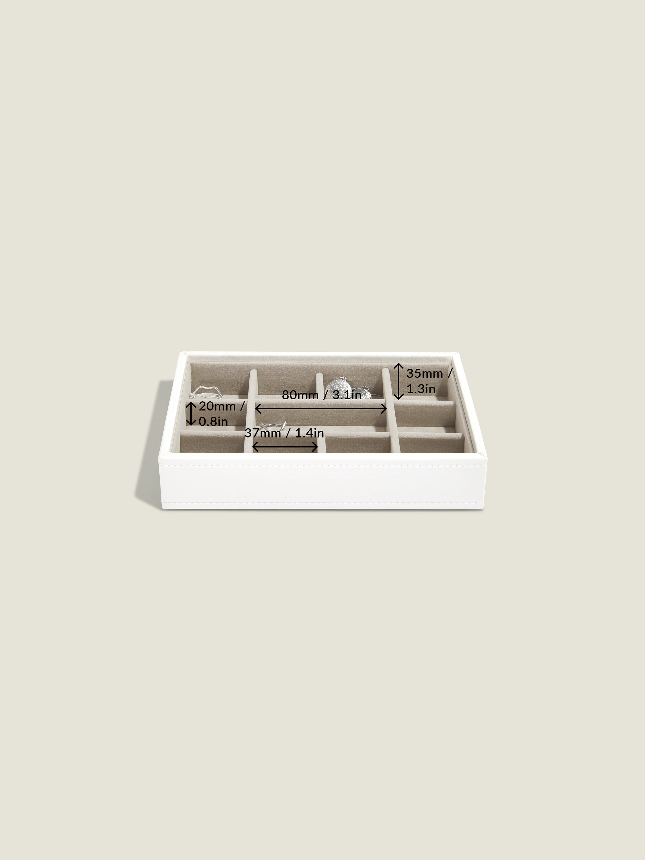 Stackers Mini Sieradenlaag Wit