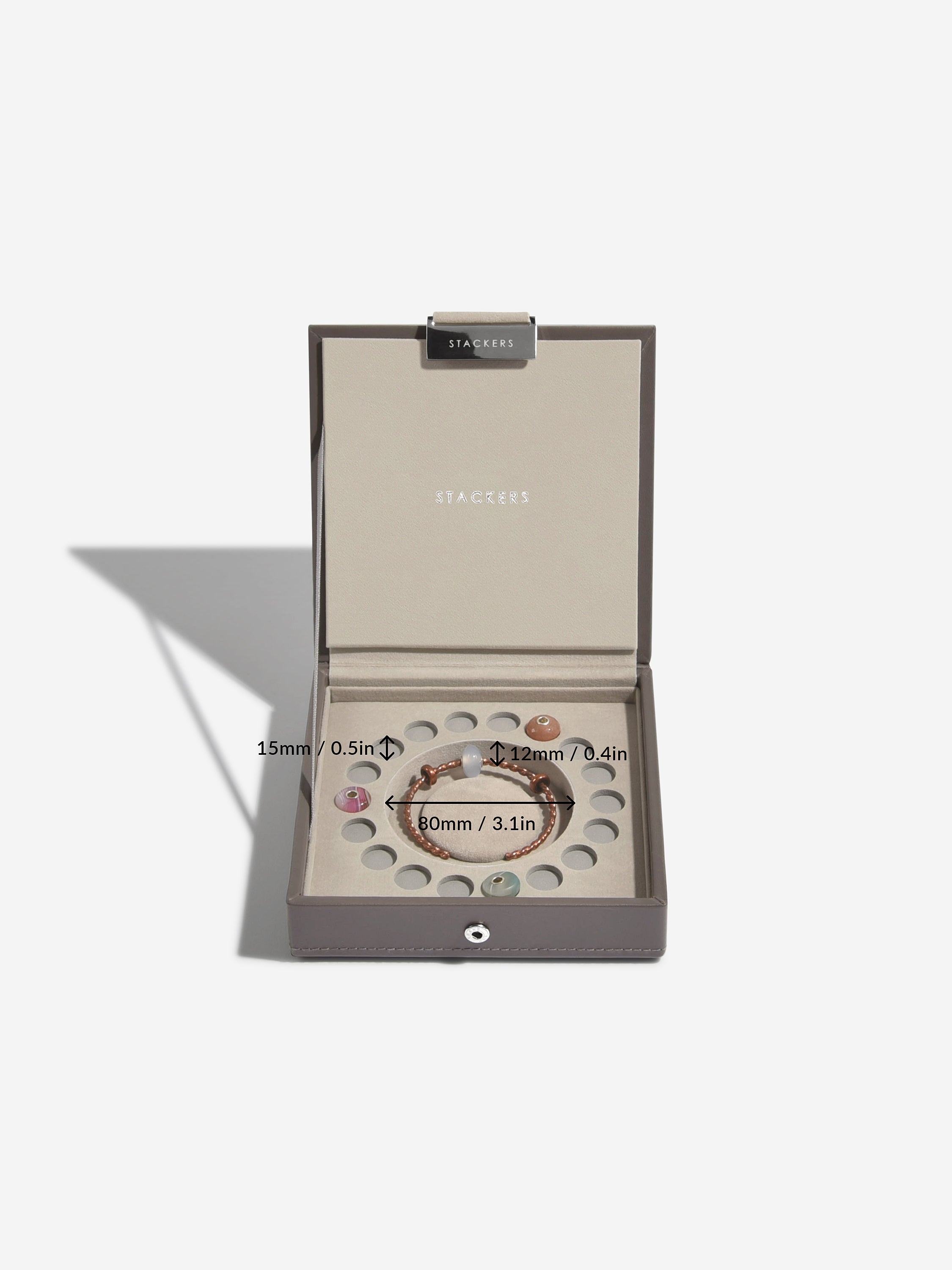 Stackers Bedelsieradendeksel Zachtbruin