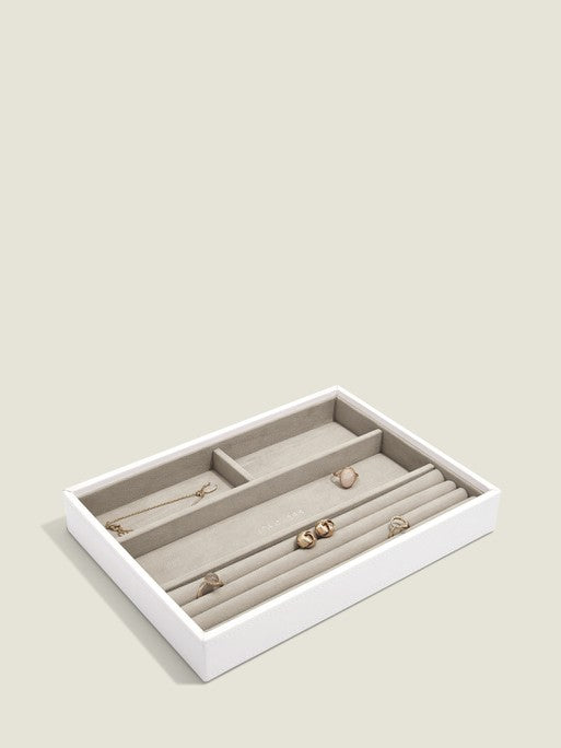 Stackers Ring &amp; Bracelet Layer for Classic Jewelry Box White