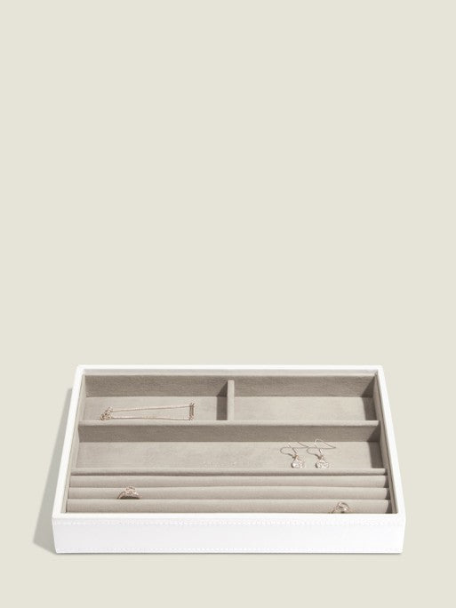 Stackers Ring &amp; Bracelet Layer for Classic Jewelry Box White