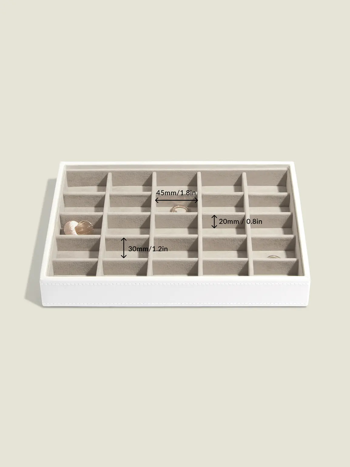 Stackers Small Jewelry Layer for Classic Jewelry Box White