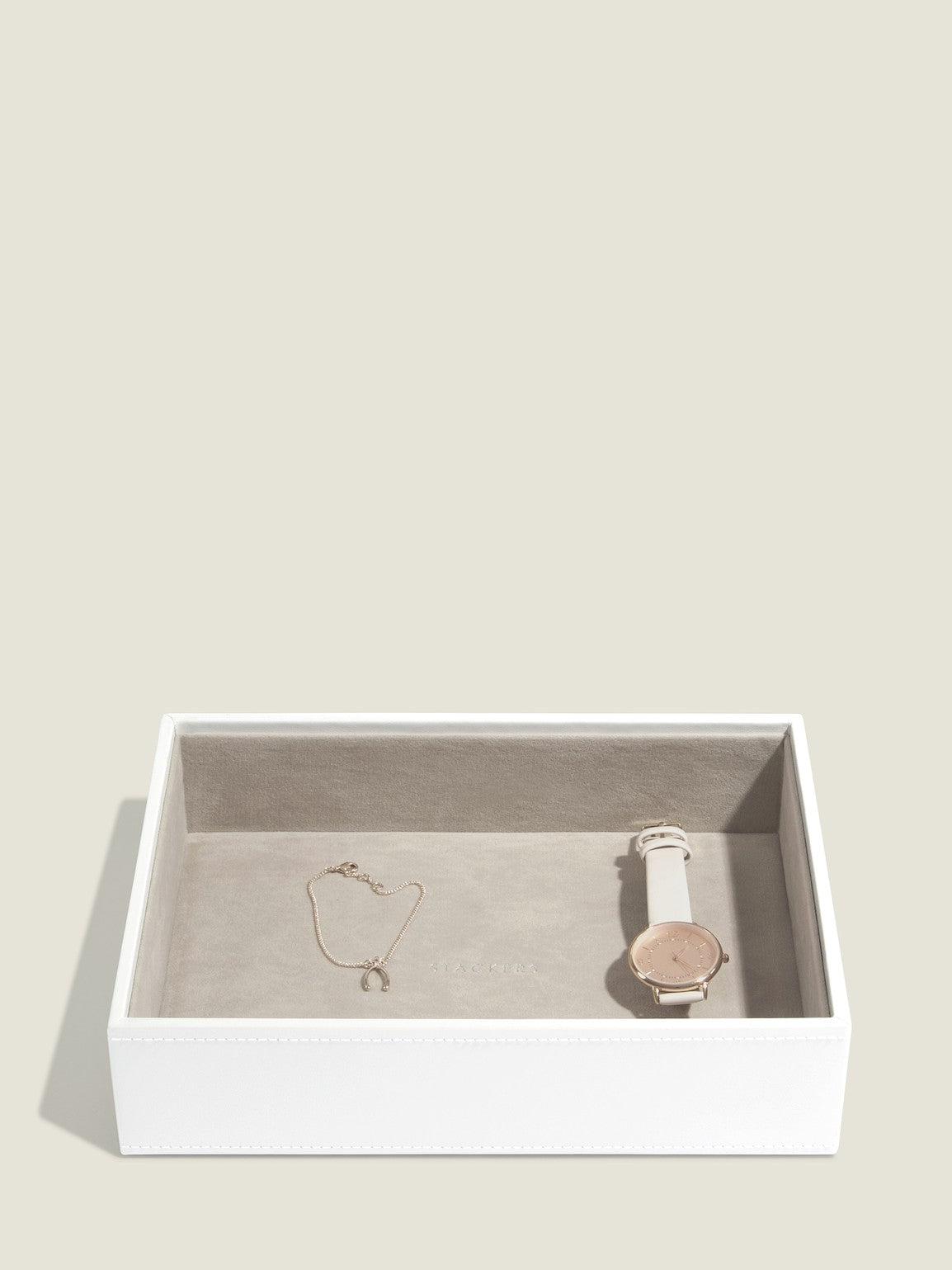 Stackers Deep Jewelry Layer for Classic Jewelry Box White