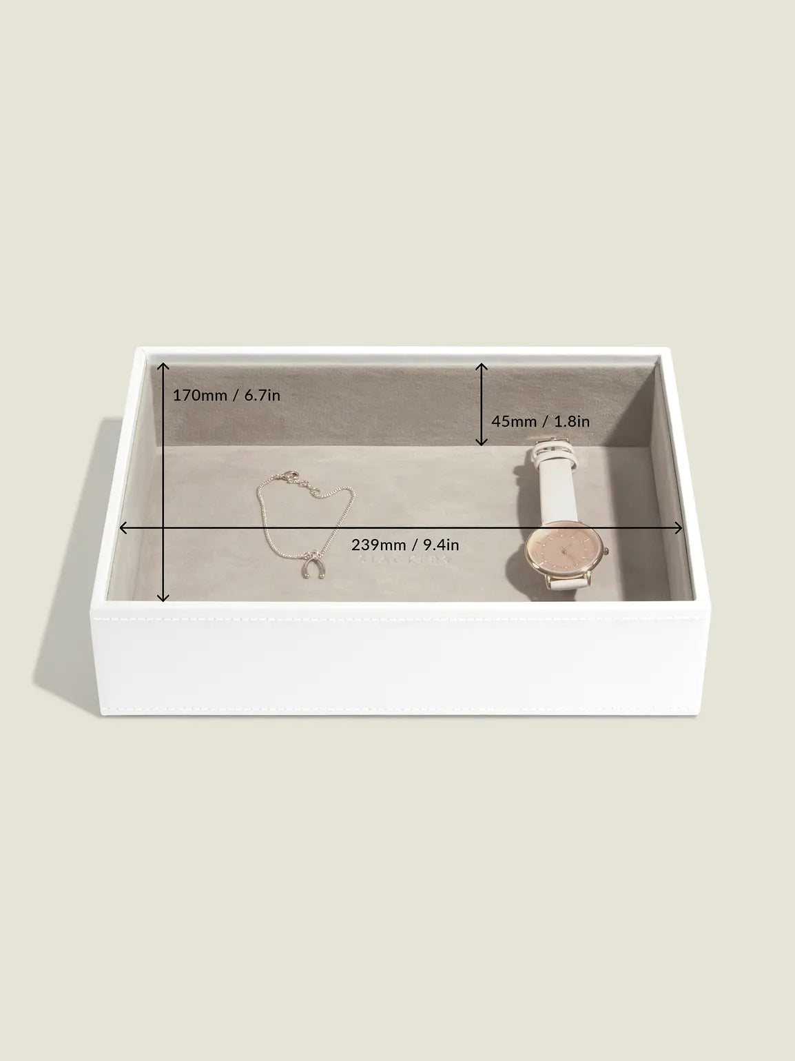Stackers Deep Jewelry Layer for Classic Jewelry Box White