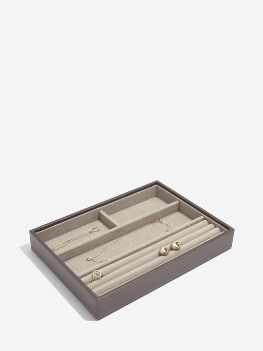 Stackers Ring &amp; Bracelet Layer for Classic Jewelry Box Soft Brown