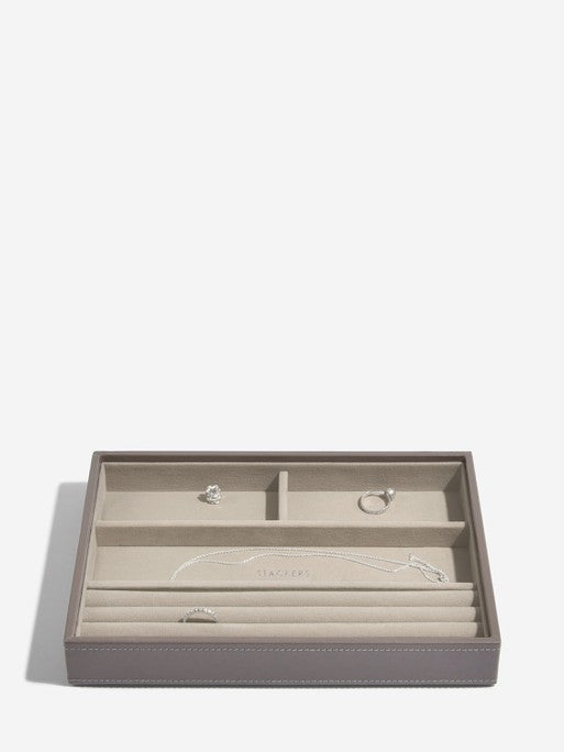 Stackers Ring &amp; Bracelet Layer for Classic Jewelry Box Soft Brown