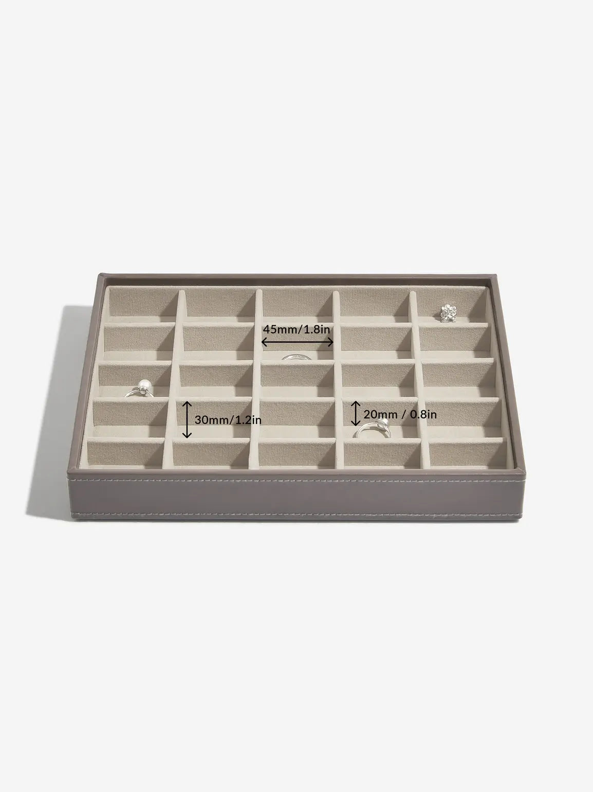 Stackers Small Jewelry Layer for Classic Jewelry Box Soft Brown