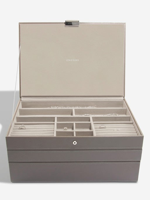 Stackers XL Jewelry Box Set of 3 Soft Brown