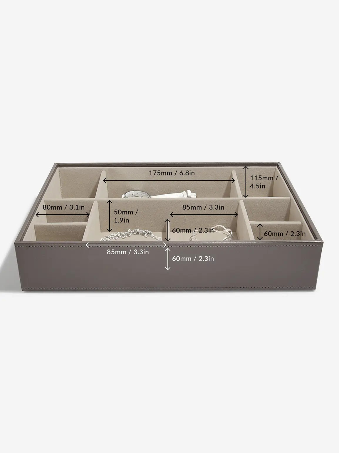 Stackers XL Jewelry Box Set of 3 Soft Brown