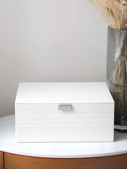 Stackers XL Jewelry Box Set of 3 White