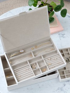 Stackers XL Jewelry Box Set of 3 White