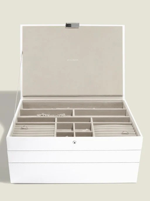 Stackers XL Jewelry Box Set of 3 White